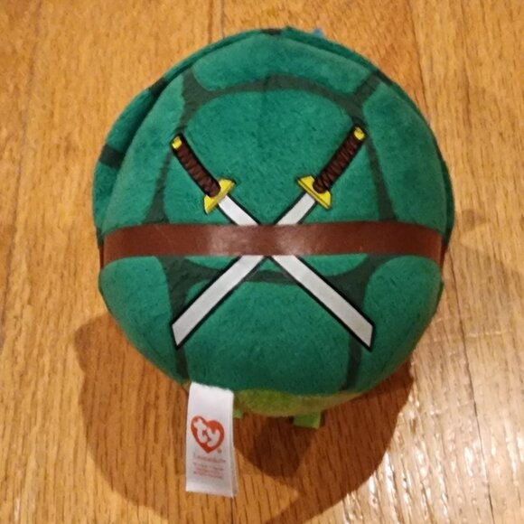 Ty Teenage Mutant Ninja Turtles "Leonardo" Round Plush Toy - Picture 8 of 9